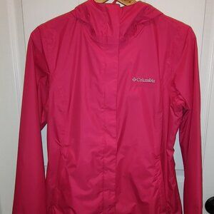COLUMBIA ACRADIA II JACKET WATER REPELLENT NYLON LINED HOOD CORAL PINK NWT S/P